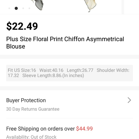 Chiffon blouse - Picture 2 of 2